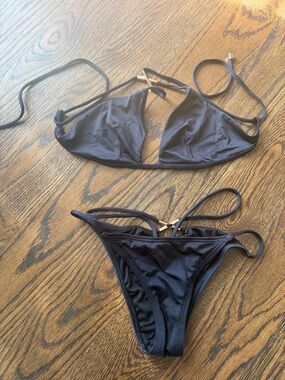 Victoria's Secret Black Triangle Bikini Set